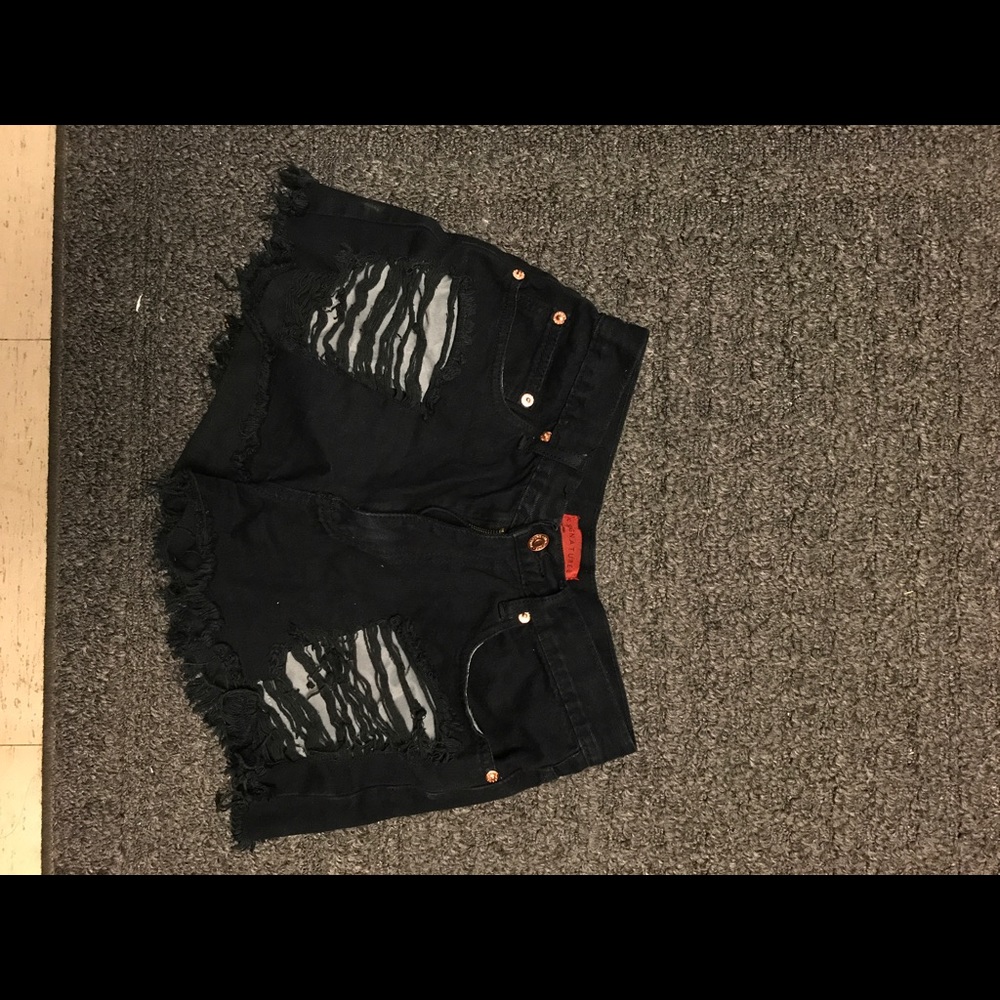 Black high waisted shorts